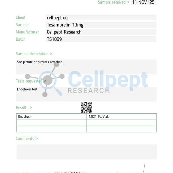 tesamorelin Endotoxins