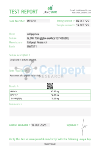 Janoshik Certificate of Analysis