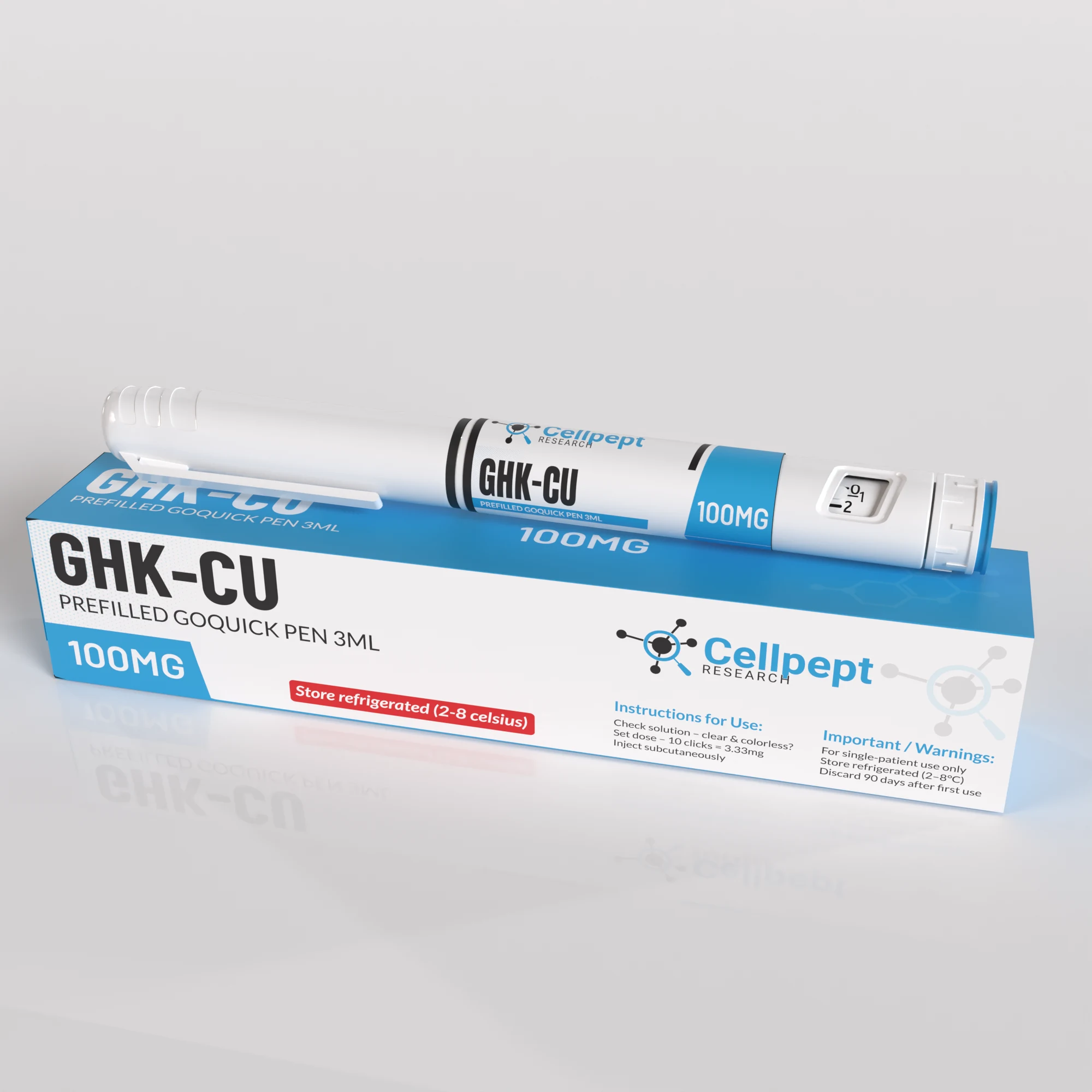 GHK-CU 100mg pen mockup